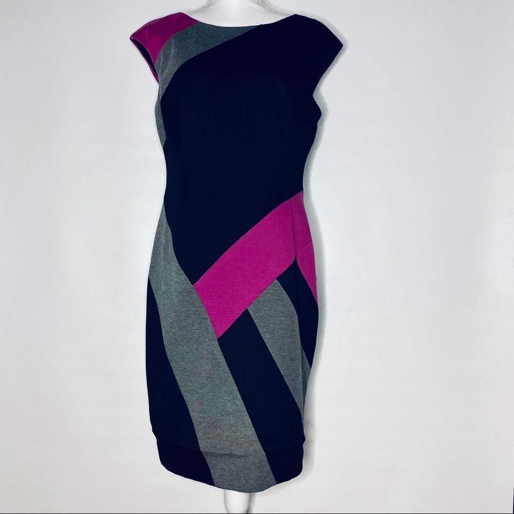 Maggy London Dress Tri color Size 14